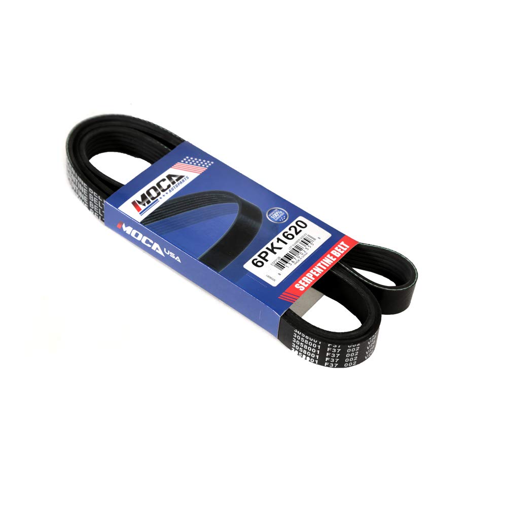 MOCA 6PK1620 EPDM Serpentine Belt Fit 2006 2007 for Audi A3 Quattro 3.2L & for Subaru B9 Tribeca 3.0L & for Volkswagen Passat 3.