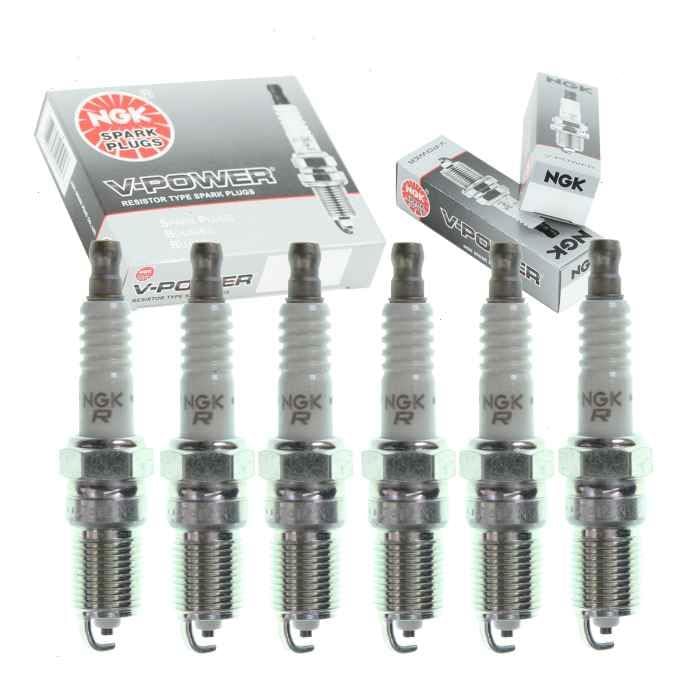 6 pc NGK V-Power Spark Plugs compatible with Ford Explorer 4.0L V6 1991-2005