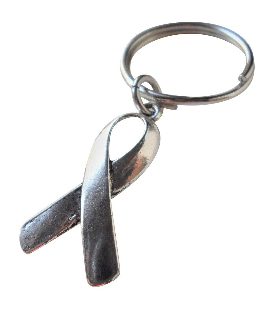 Jewelryeveryday Cancer Awareness Ribbon Keychain - Carry With You Hope And Strength