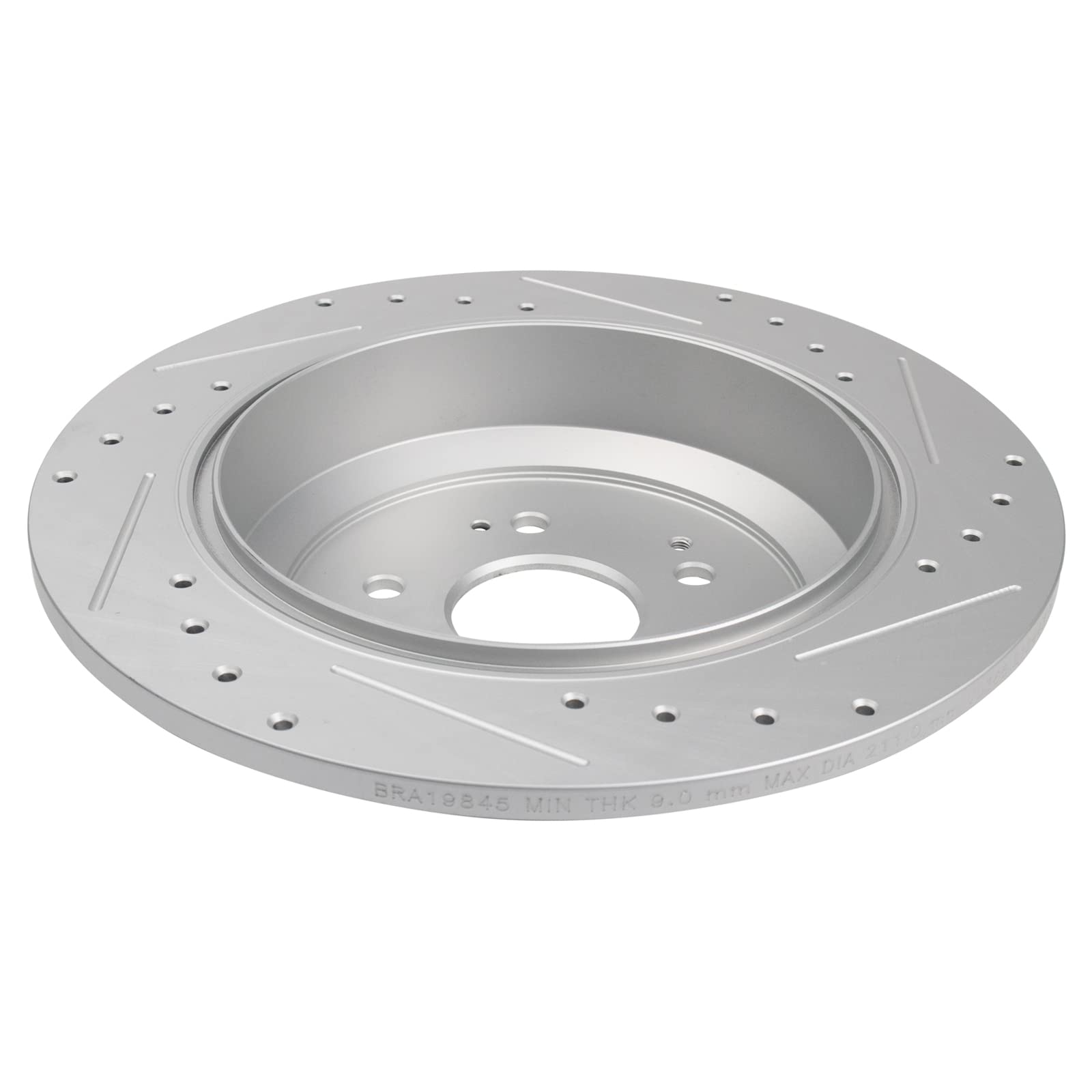 Trq Rear Performance Brake Rotors Set Premium G-Coated Cross Drilled & Slotted Compatible With 2014-2016 Acura Mdx