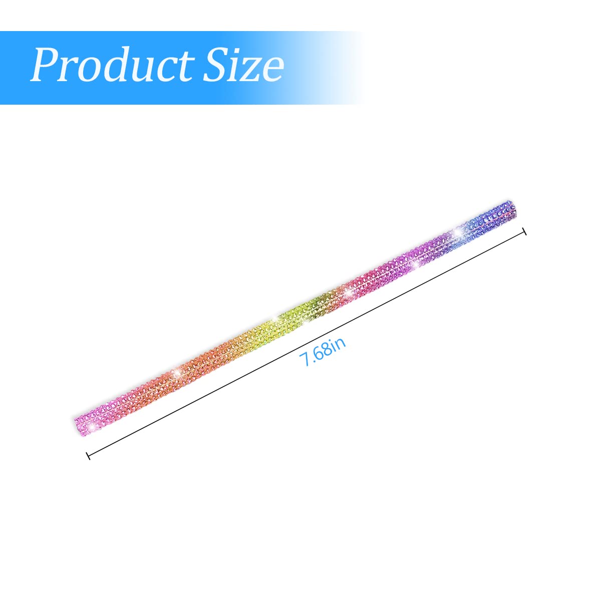 Bling Car Vent Outlet Trim, 10Pcs Handcrafted Rhinestones Diamond Decoration Strips For All Straight Air Conditioner Outlet, Bli