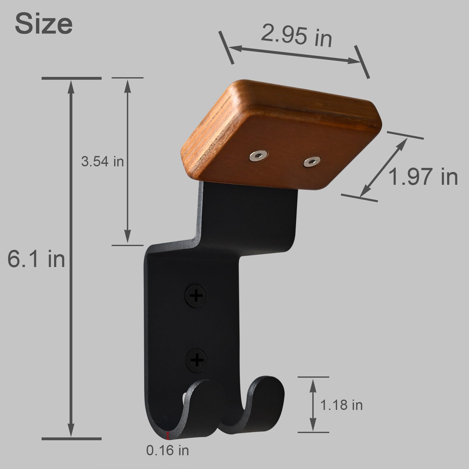 Motorcycle Helmet Rack, Heavy Duty Helmet Holder on Wall for Motorcycles Keys Gloves (2)