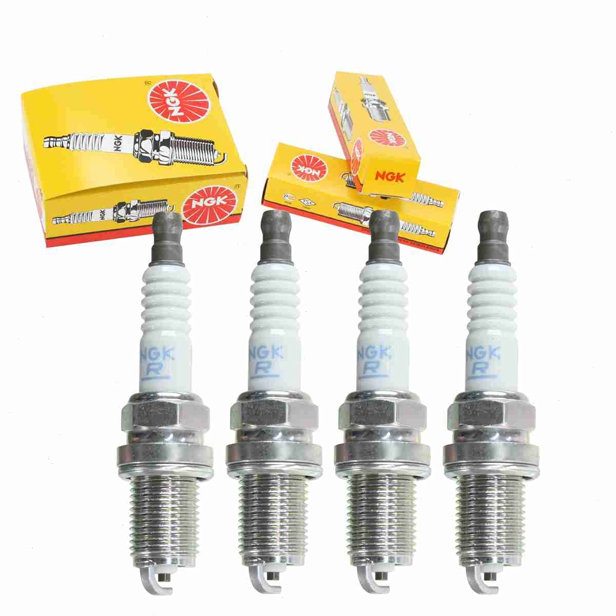 4 pc NGK Standard Spark Plugs compatible with Toyota Corolla 1.8L 2.4L L4 2000-2012