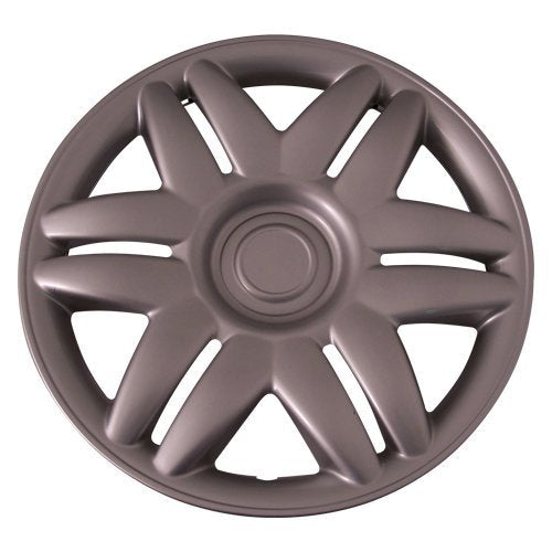 Set Of 4 Silver 15 Inch Aftermarket Replacement Hubcaps With Metal Clip Retention System - Part Number: Iwc205/15S