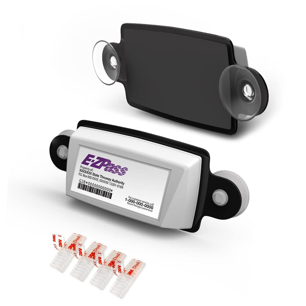 Autoboxclub Ez Pass Holder, Ipass Holder/Toll Pass Holder For Most Us States/Toll Pass Windshield Mount/Easy To Install And Remo