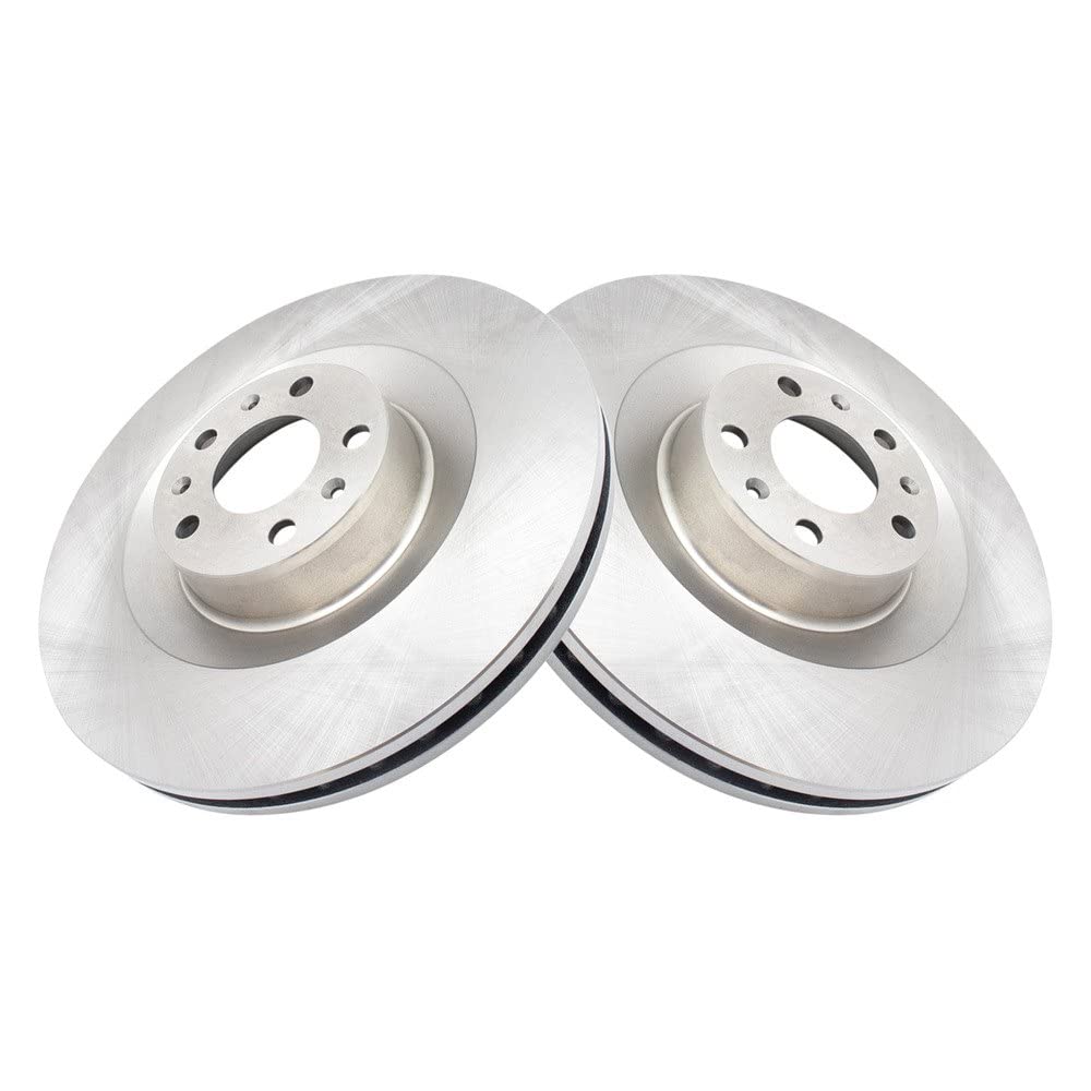 Trq Front Brake Rotors Set Vented Compatible With 2009-2011 Audi A6 Quattro 2004-2010 A8 Quattro