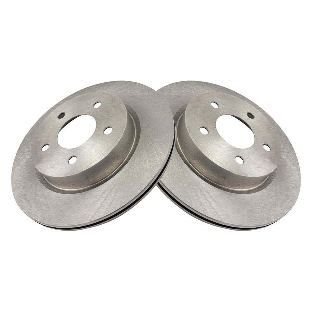 Trq Rear Brake Rotors Set Vented Compatible With 2018-2019 Nissan Leaf Rogue 2019 Rogue Sport