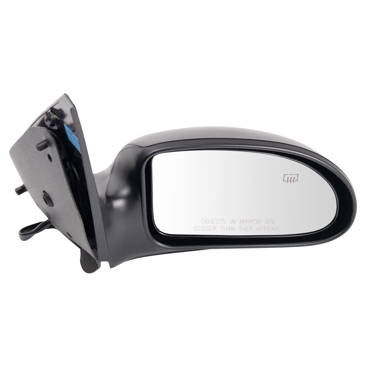 Trq Right Mirror Power With Heat With Textured Cover Passenger Side Compatible With 2003-2007 Ford Focus Fo1321228