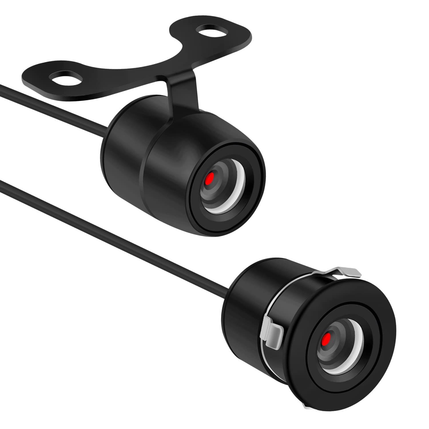 Car Reverse Backup Camera - [Hd Night Vision] [170Wide Angle] Front Side Rear View Camera With Dual Purpose Design - Waterproof 