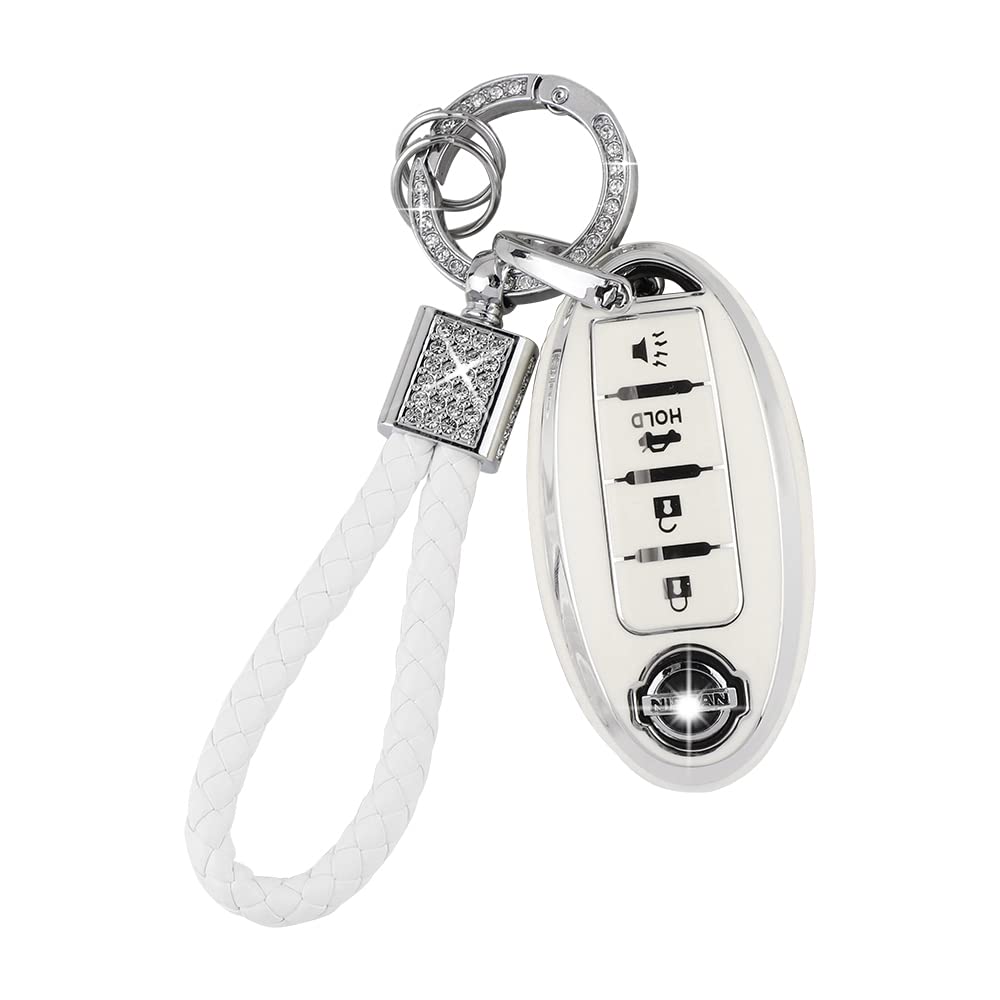 Pifoog For Nissan Key Fob Cover 4 Button Murano Sentra Altima Rogue Kicks Armada Pathfinder Car Accessories Tpu Smart Keys Case