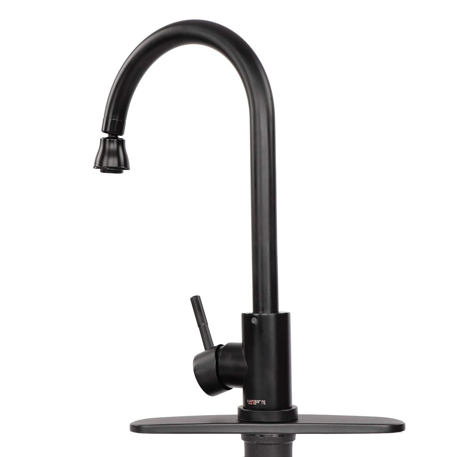 Empire Faucets Rv Kitchen Faucet With Sprayer - Black Gooseneck Kitchen Faucet With Attached Sprayer Spout