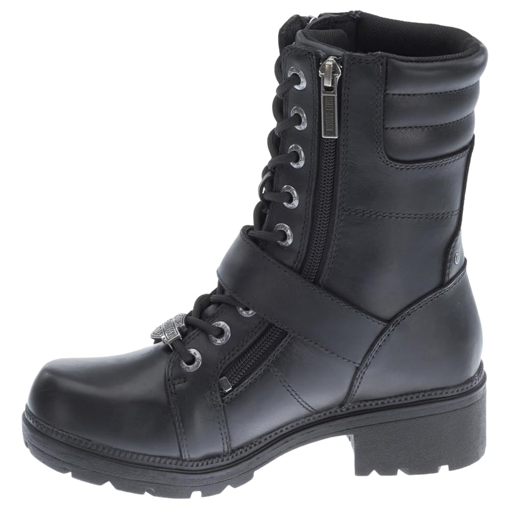 HARLEY-DAVIDSON Women's Talley Ridge Motorcycle Boot, Black, Size 8.5 M US - Stylish & Durable Footwear for Riders