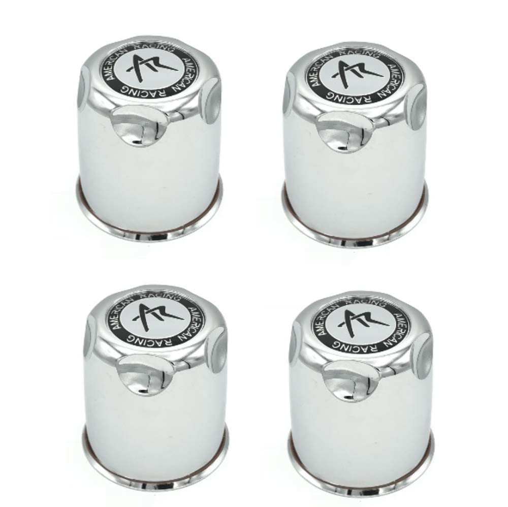 American Racing 4 Pack Center Caps 1327000S - Chrome Silver Finish