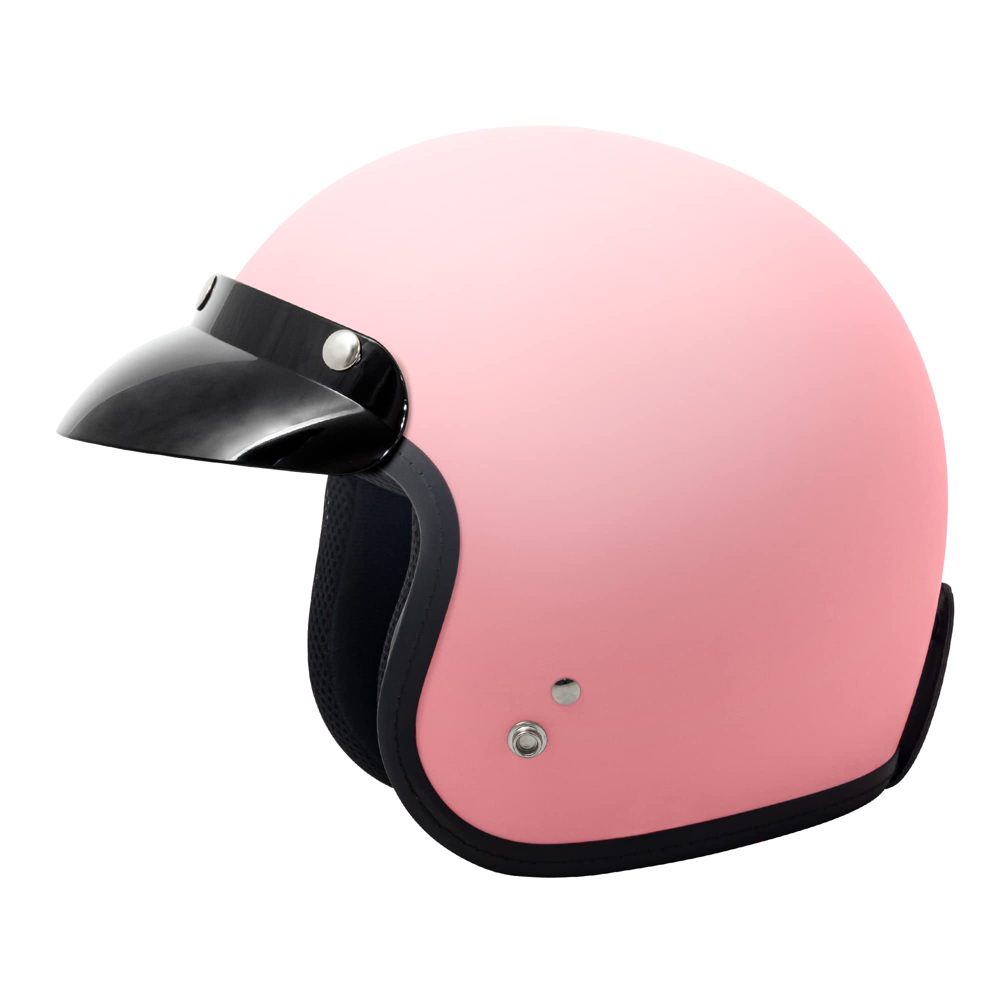 VCAN V85C 3/4 Open Face Motorcycle Helmet DOT Approved (Matte Pink, Medium)
