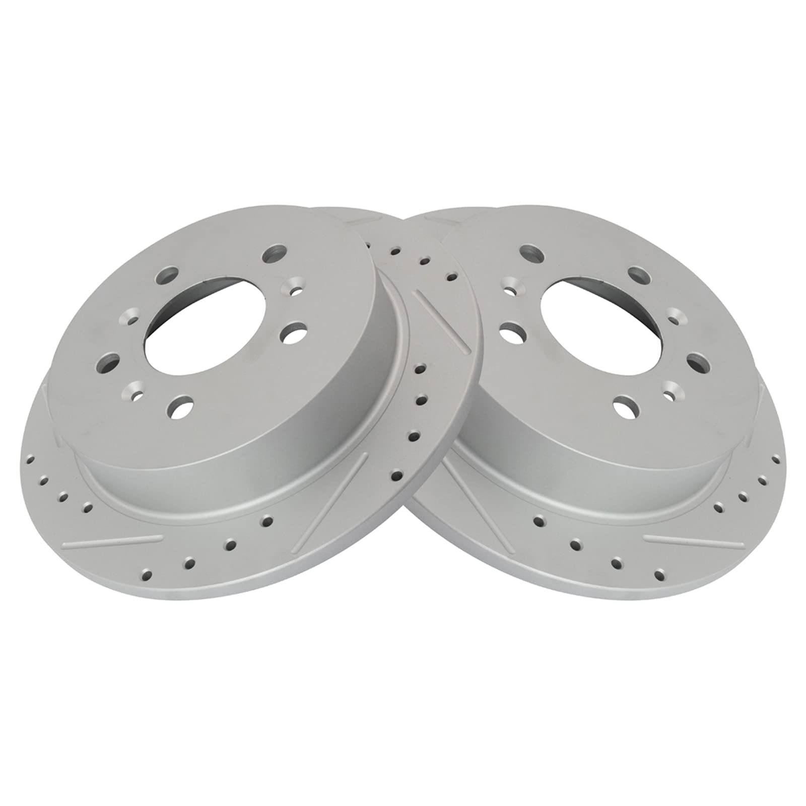 Trq Rear Performance Brake Rotors Set Premium G-Coated Compatible With 2008-2009 Buick Lacrosse 2006-2010 Chevrolet Impala 2006-