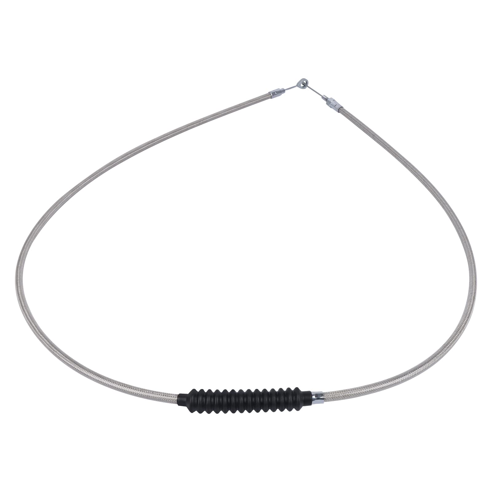 Worldmotop 63' 67“ 71' 75” 79' Stainless Steel Clutch Cable Wire Kit Compatible With Harley Iron Xl 883 1200 Dyna Softail Fat Boy Heritage Road King Motorcycle Clutch Cable Wiree(75”)