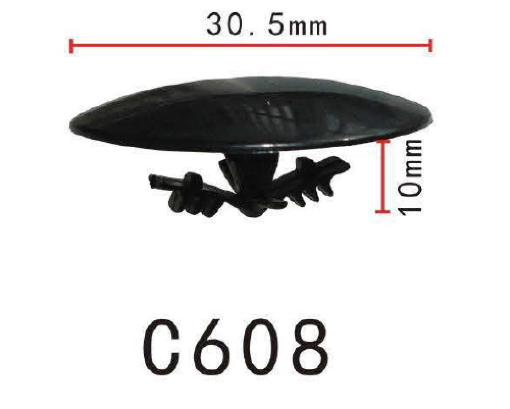 Autobahn88 Retainer Clip For Hood Insulation, Compatible With Honda (Oem: 90700Sj4000) (Pack Of 20)