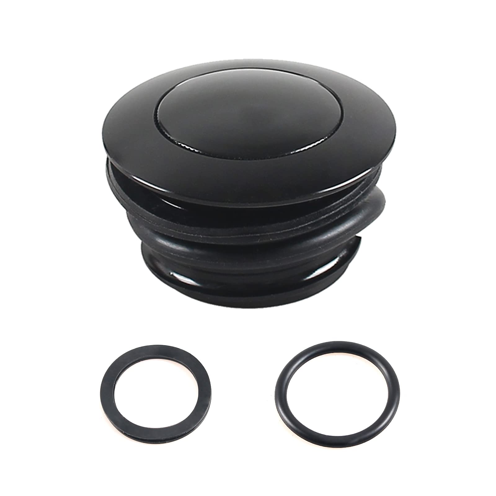 Poseng Fuel Tank Pop-Up Gas Cap Vented Flush Mount Fuel Filler Cap Compatible With Harley Davidson Regular Thread(1982-2018)