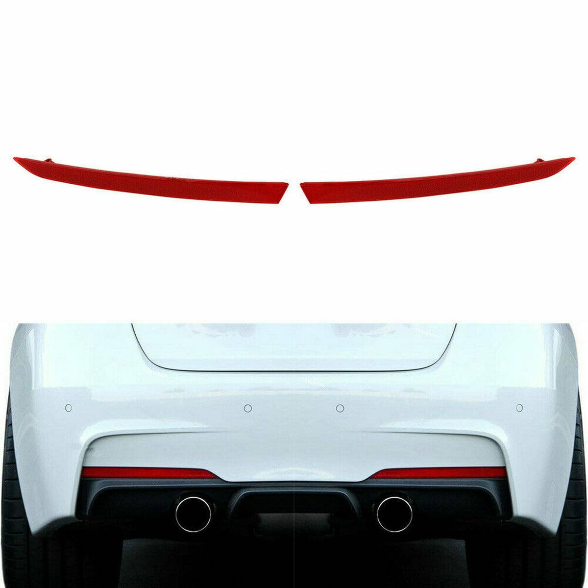 Rear RH & LH Right + Left Side Bumper Reflector for BMW 3 Series F30 F31 M Sport 320i 320iX 328d 328dX 328i 328iX 330e 330i 330i