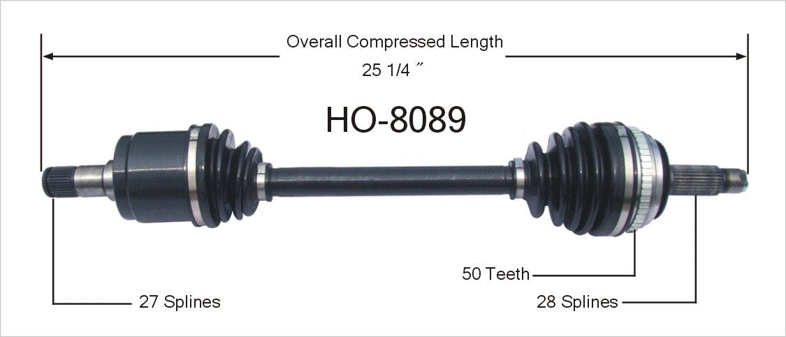 Surtrack Ho-8089 Cv Axle Shaft