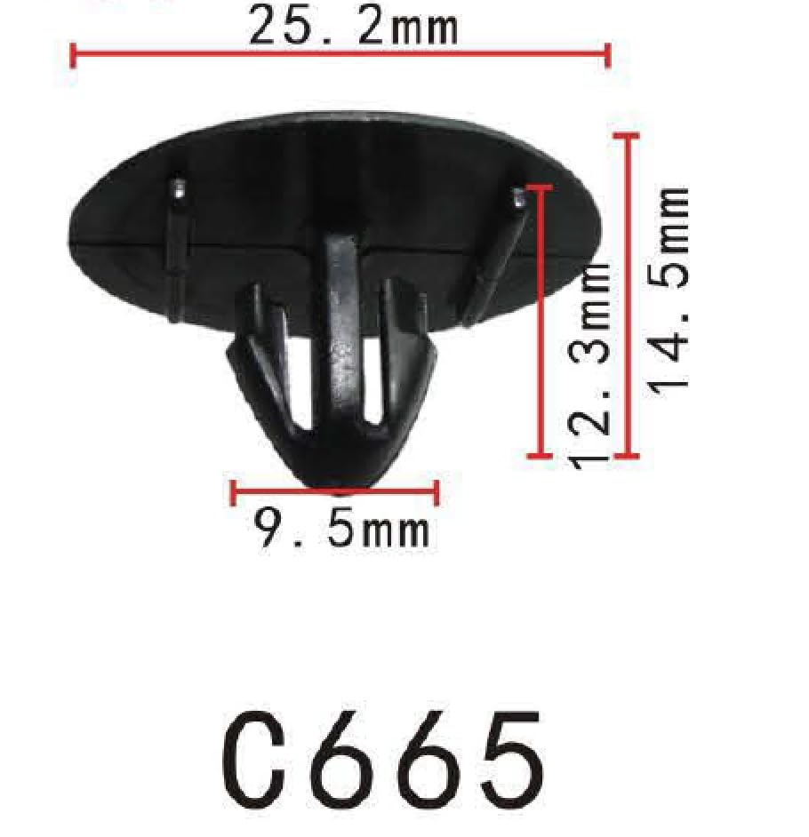 Autobahn88 Hood Insulation Clip, Compatible With Toyota (Oem: 9046709050, 9046709118, 90467A0003) (Pack Of 20)