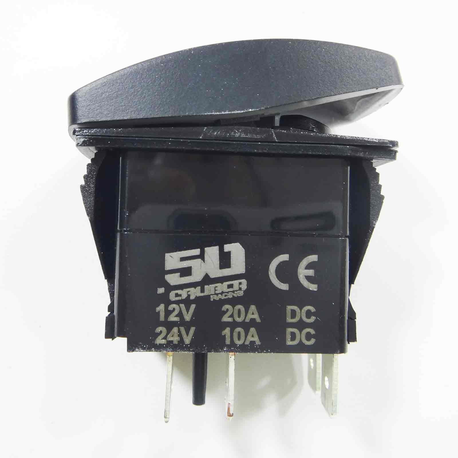 50 Caliber Racing 20A 12V Waterproof Automotive Rocker Switch On/Off - Orange Led Backlight - Dad Bod This Switch Turns Somethin