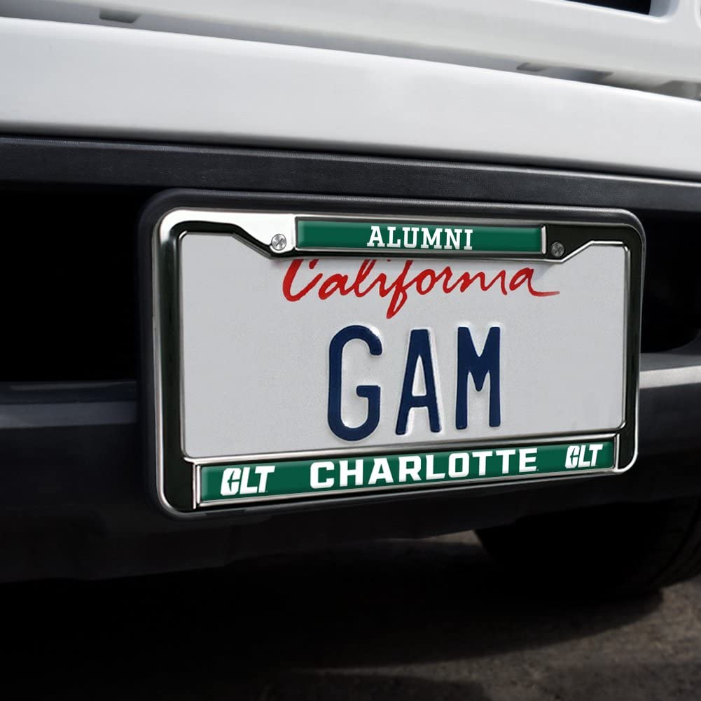 UNC Charlotte Alumni Logo Full Size Standard License Plate Metal Frame