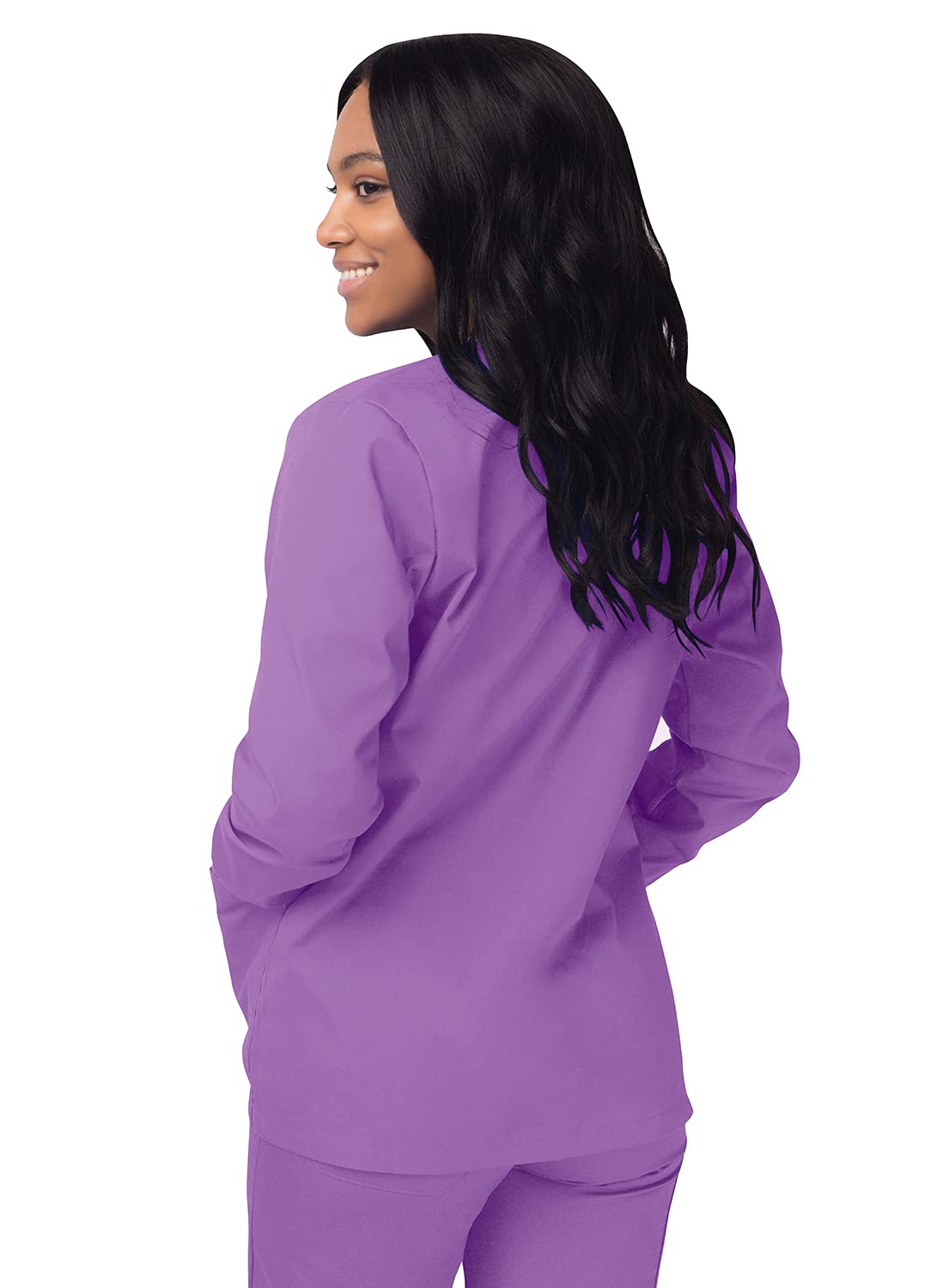 Sivvan Scrubs For Women - Front Snap Warm - Up Jacket - S8306 - Lavender - M