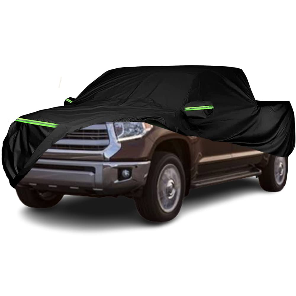 LTDNB Waterproof Car Covers Replace for 2016-2024 Toyota Tundra, All Weather Custom-fit Car Cover with Zipper Door for Rain Snow