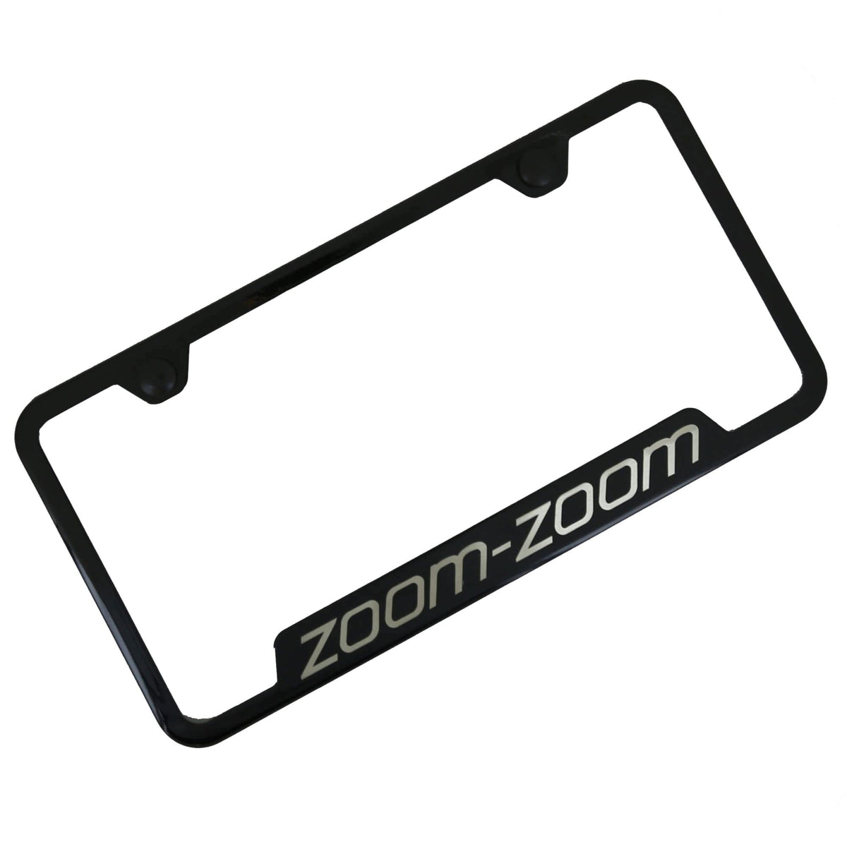 Au-Tomotive Gold Notched Stainless Steel License Plate Frame For Mazda Zoom Zoom WBCARB006GGQ8AS
