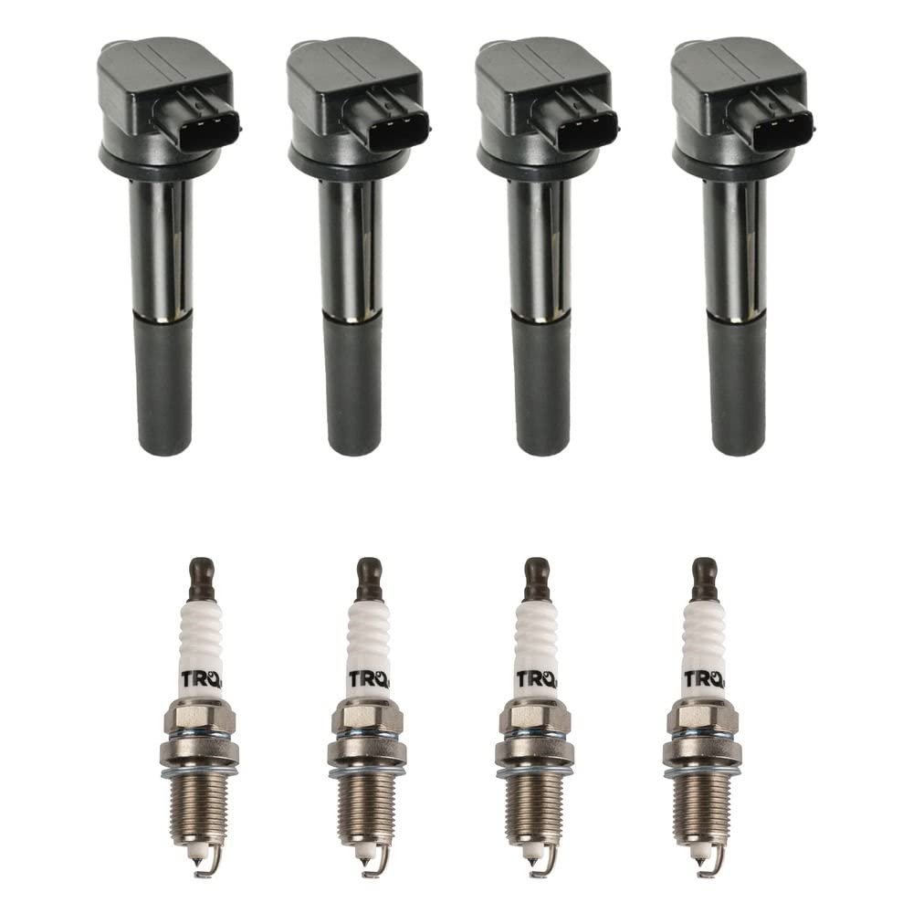 Trq Ignition Kit Ignition Coil Spark Plugs Compatible With 2011-2014 Chrysler 200 2007-2010 Sebring 2008-2014 Dodge Avenger 2007