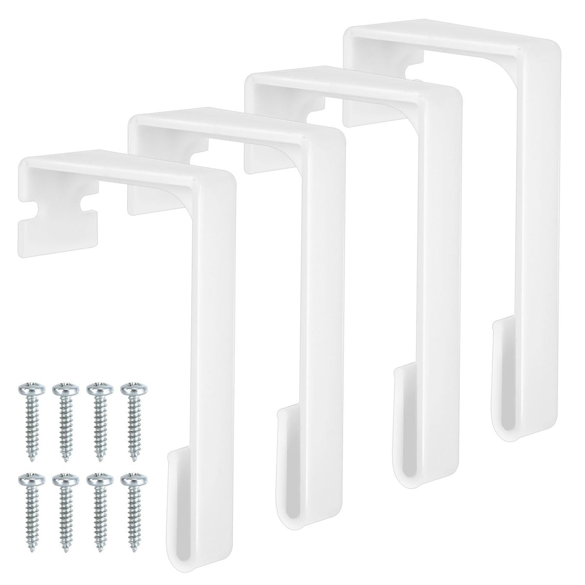 Peutier 4 Pack Rv Curtain Track Clip Set, Plastic Rv Side Curtain Holder Camper Window Curtain Hold Down Rv Parts And Accessorie