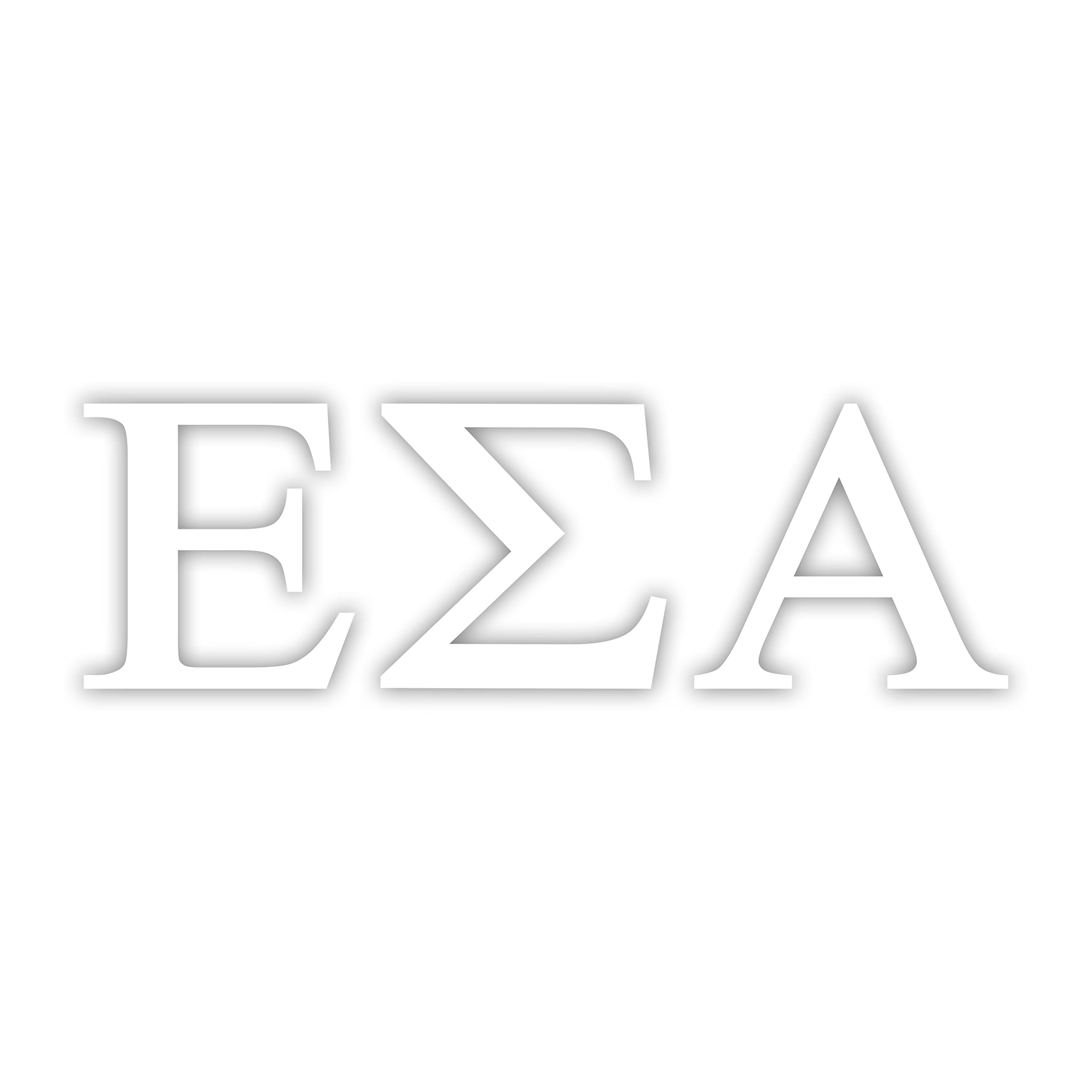 Pro-Graphx Epsilon Sigma Alpha Greek Sorority Sticker Decal, 2.5 Inches Tall, White