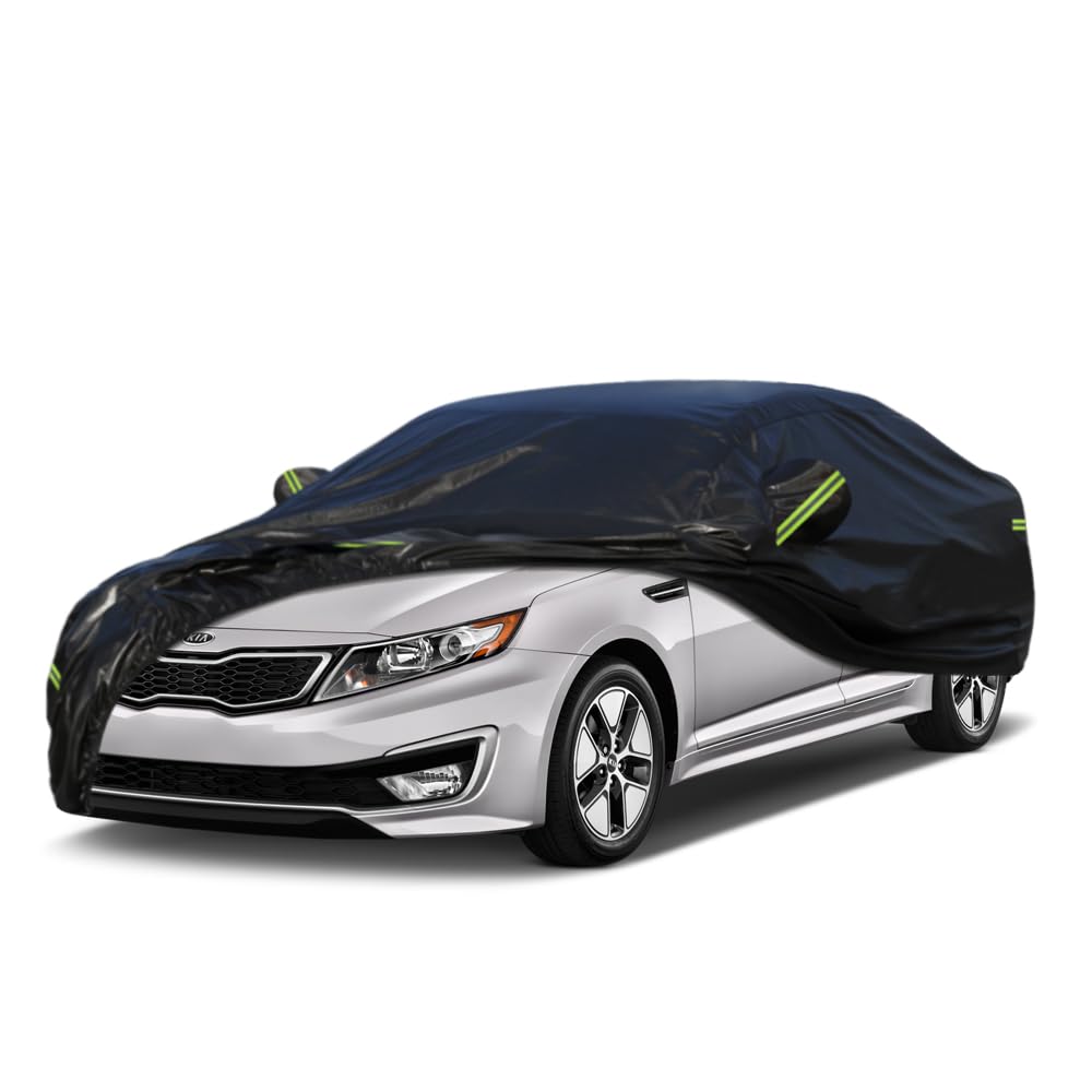 Kaugung 7 Layers Car Cover Custom Fit Kia Optima From 2000 To 2025, Outdoor Waterproof All Weather Sun Rain Dust Snow Protection