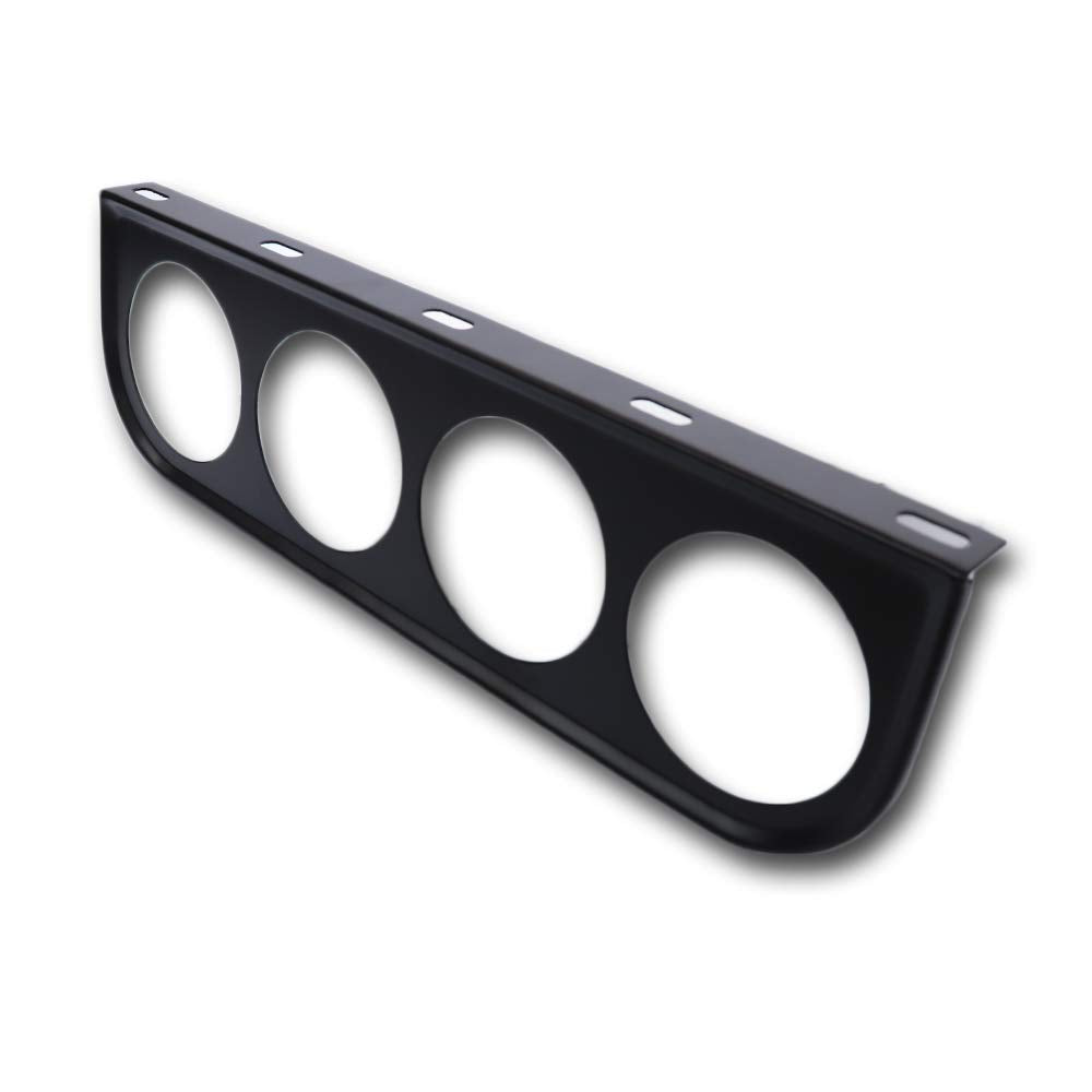 Motor Meter Racing Universal 2-1/16'' 52Mm Quad Gauge Mounting Panel Four Holes Black