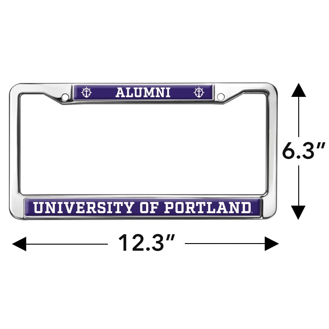 University of Portland Alumni Logo Full Size Standard License Plate Metal Frame