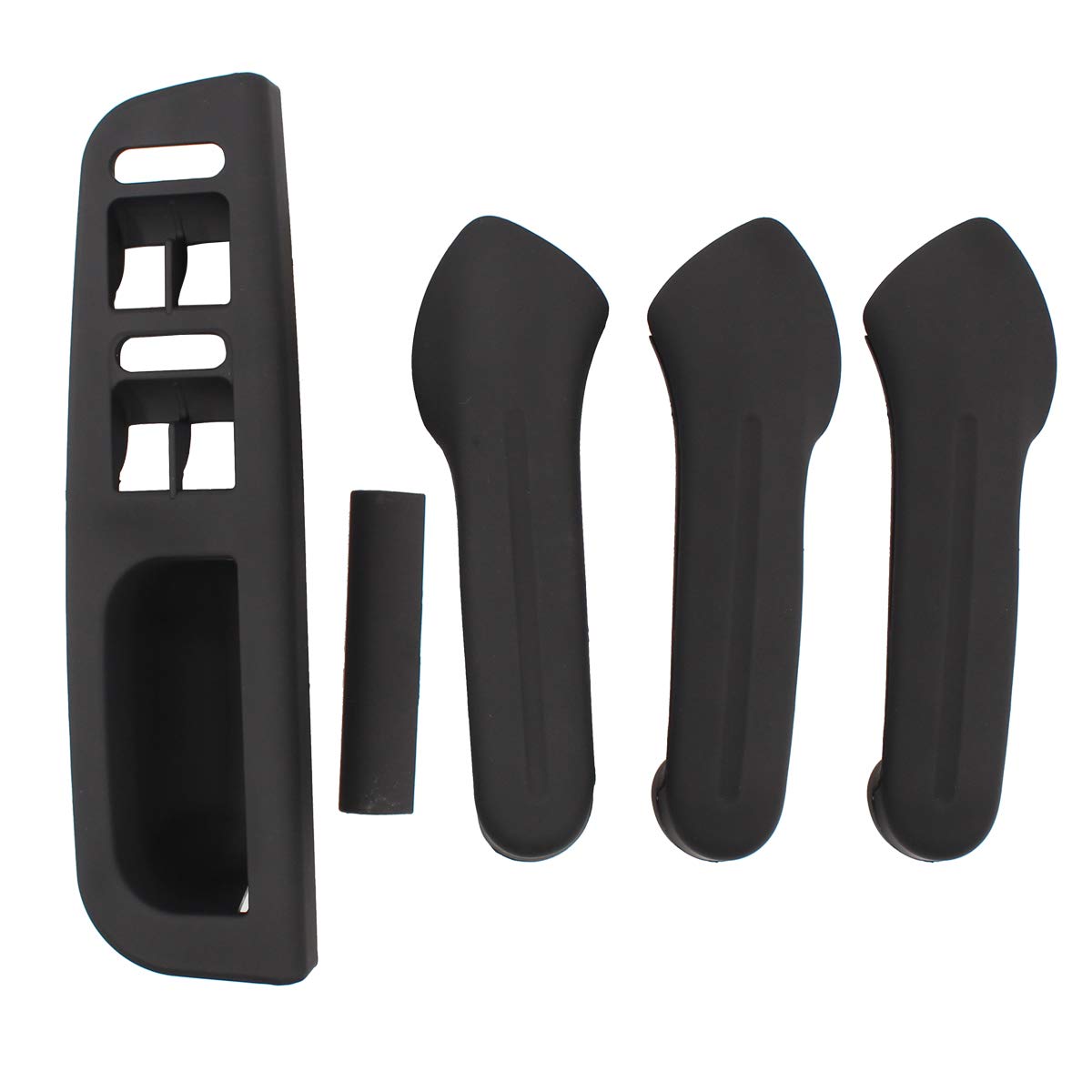 Newyall Black Interior Inside Door Grab Handle Covers & Window Switch Bezel Kit For Vw Jetta Golf Bora Mk4 1999-2004