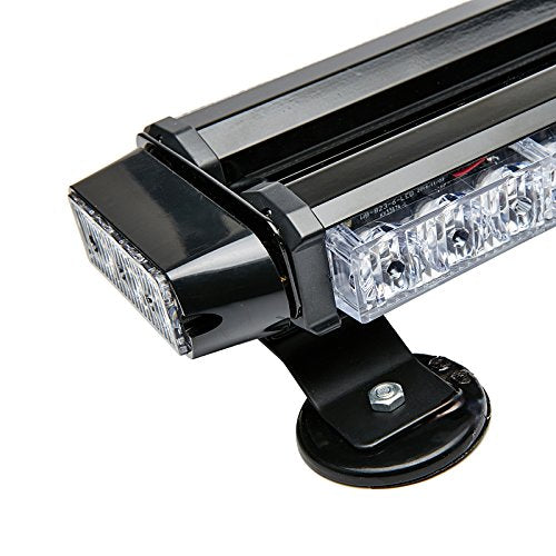 Cumart 26.5'' Amber White 54 Led Automotive Rooftop Beacon Emergency Warning Flashing Snow Plow Light Bar Strobe Light Traffic A