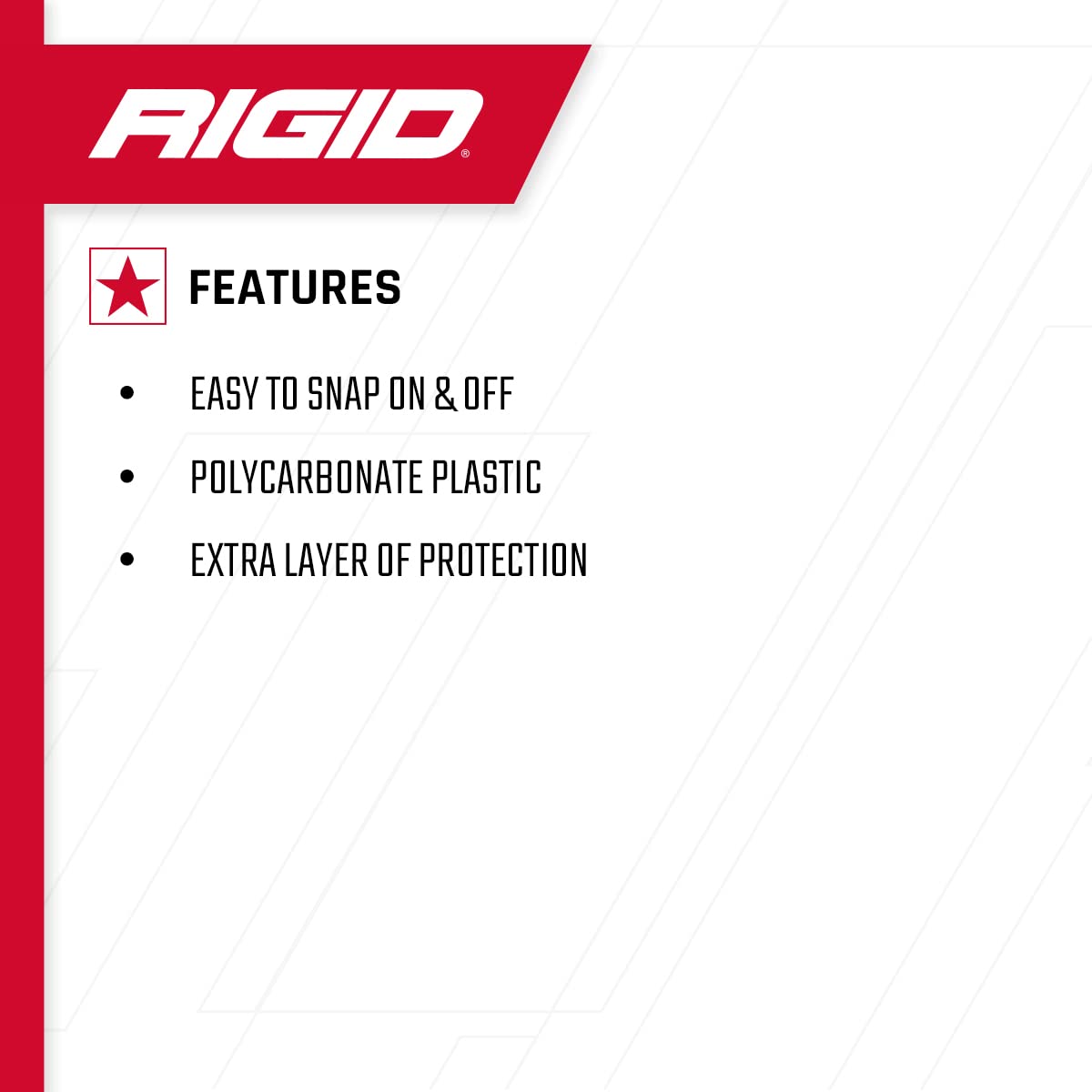 Rigid Industries - D-Ss Series Black Light Cover: Automotive Headlight Protector