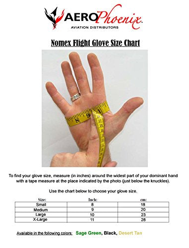 MOM Nomex Flight Gloves - US MILSPEC Summer Flyers, 10 Large, Tan, Leather