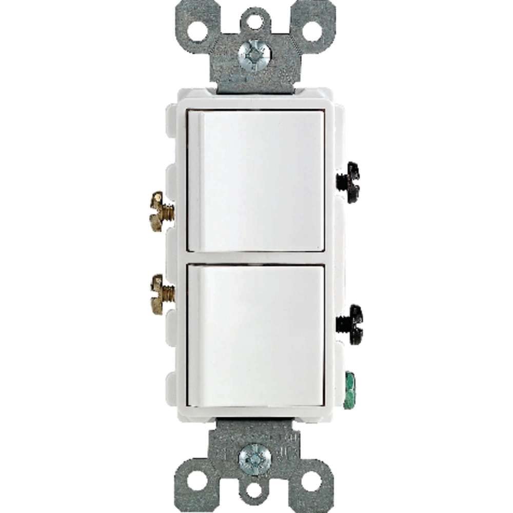 Leviton Decora Rocker Switch White 1 Pole Ac Quiet Combination