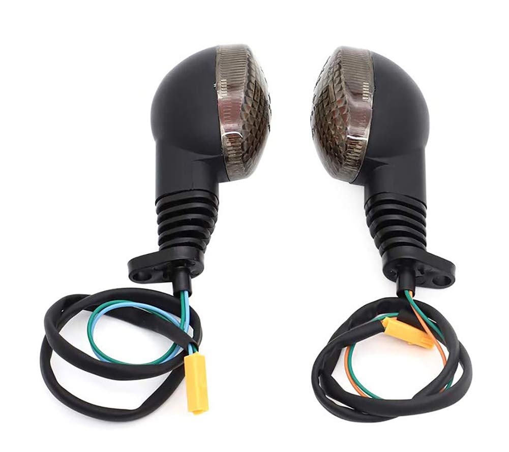 Motoparty Motorcycle Turn Signals For Kawasaki Ex250R Ninja 250R Klx250S Klx250Sf Vn650 Vulcan S Front/Rear Turn Signal Indicator Light Blinker Lamp Motorcycle, (Smoke Shell)