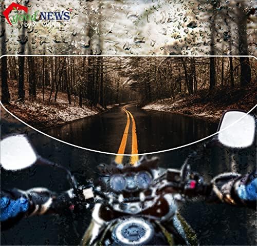 Xii Wy Universal Motorcycle Full Face Helmet Shield Anti Fog Film, Transparent Visor Lens Insert Fog Resistant Waterproof Sticke