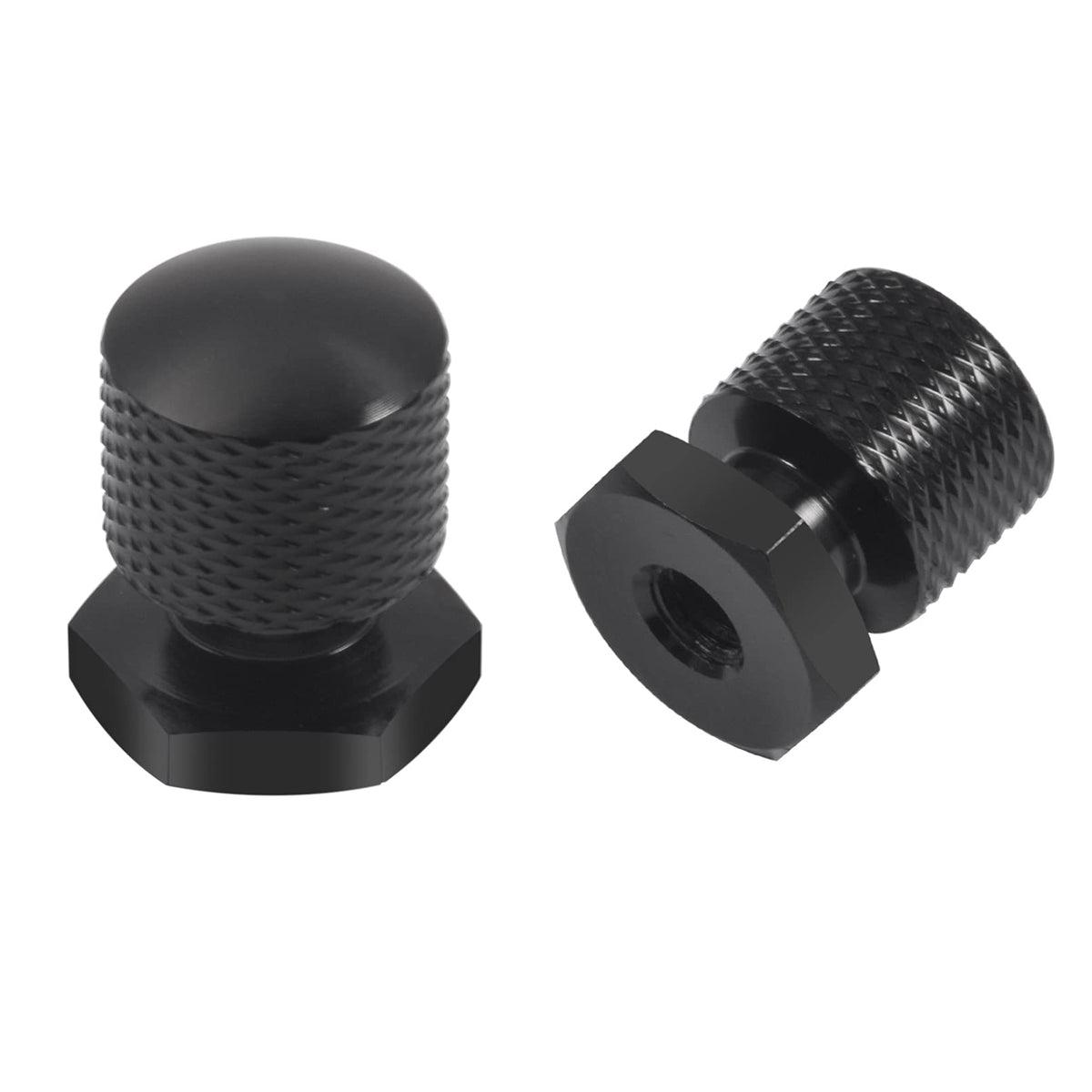 Benlari Black Solo Seat Nuts Mounting Nuts 1/4''-20 Thread Compatible for Harley Davidson Touring Softail Street Glide Road Glid