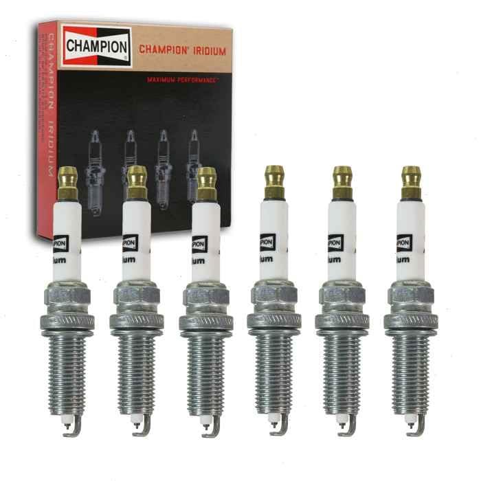 6 pc Champion Iridium Spark Plugs compatible with Nissan Murano 3.5L V6 2009-2020