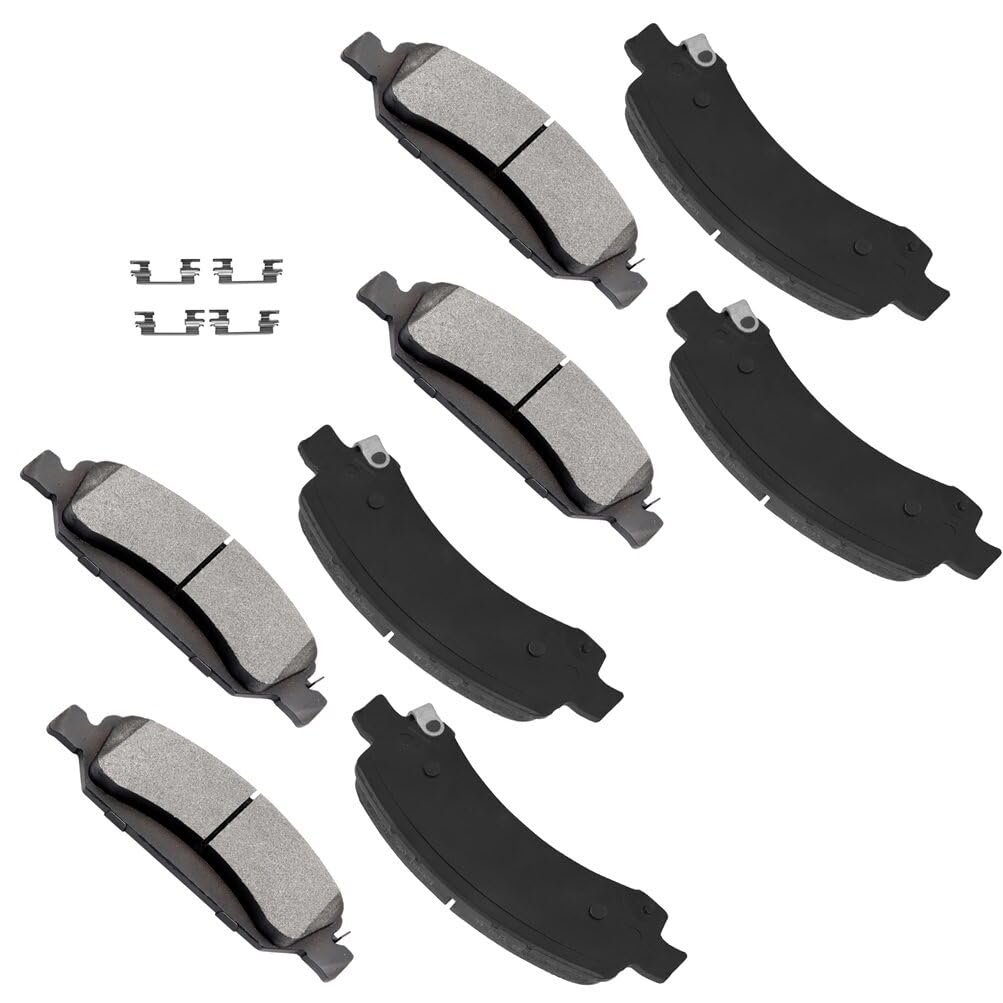 Automuto 8Pcs Front & Rear Disc Brake Pads Set D974 D1363 For Chevrolet Express 1500 2009-2014,For Gmc Savana 1500 2009-2014