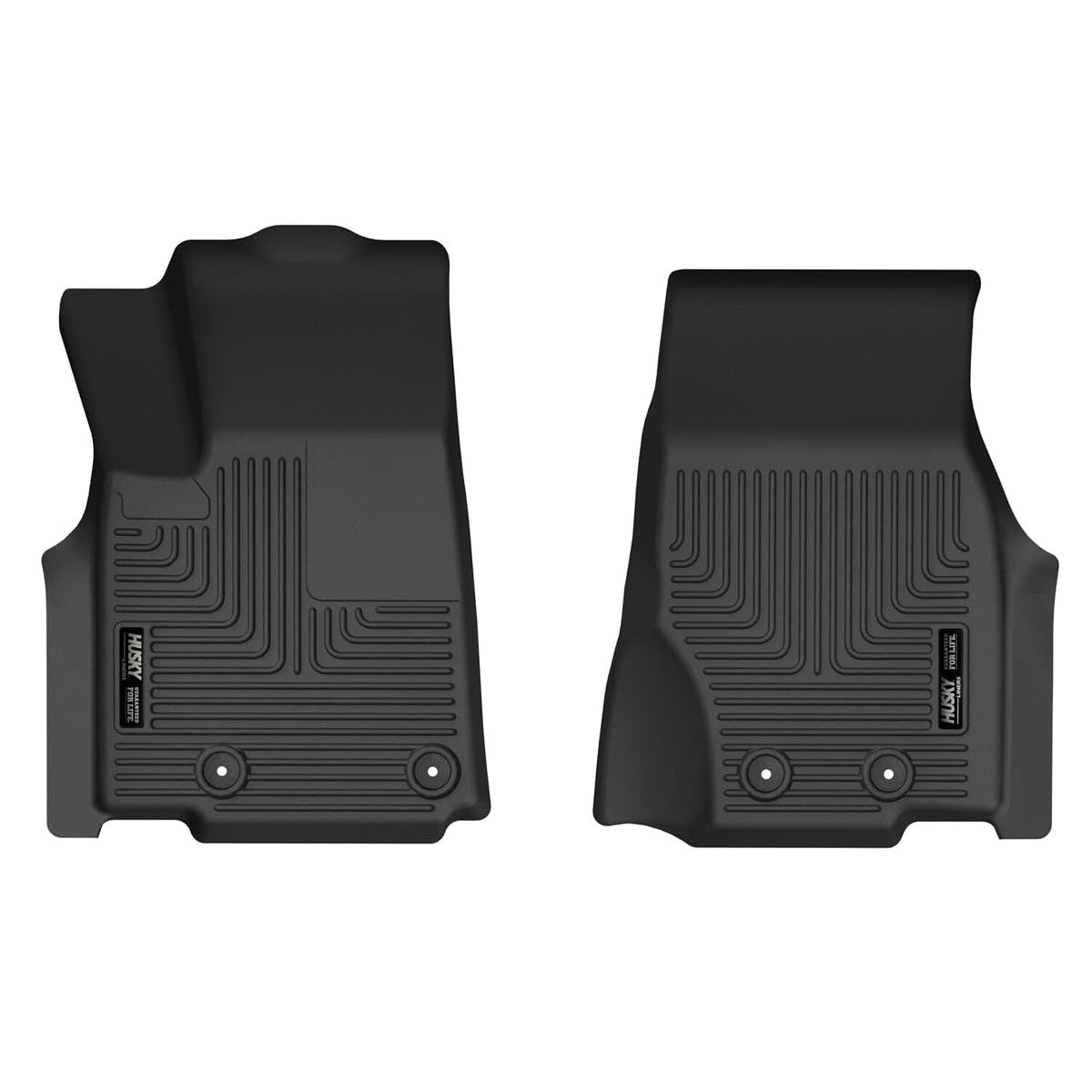 Husky Liners X-Act Contour Floor Mats | Fits 2022-2024 Jeep Grand Cherokee (Includes 21-24 L Model) | Front Row, 2-Pc Black - 51771