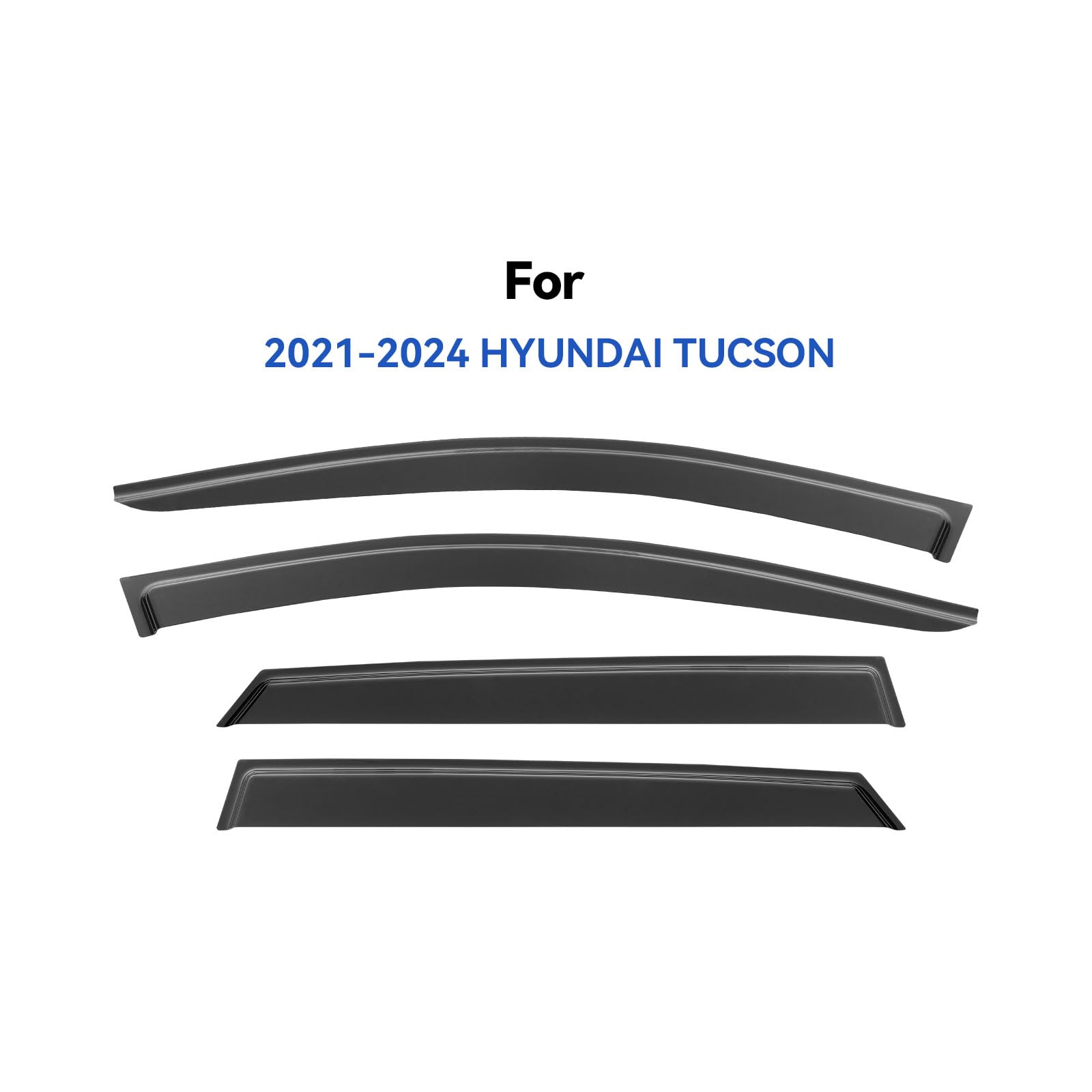 Window Visors Rain Guards for 2022 2023 2024 2025 Hyundai Tucson, Out-Channel Window Vent Wind Deflectors Visors Shades for 22 2
