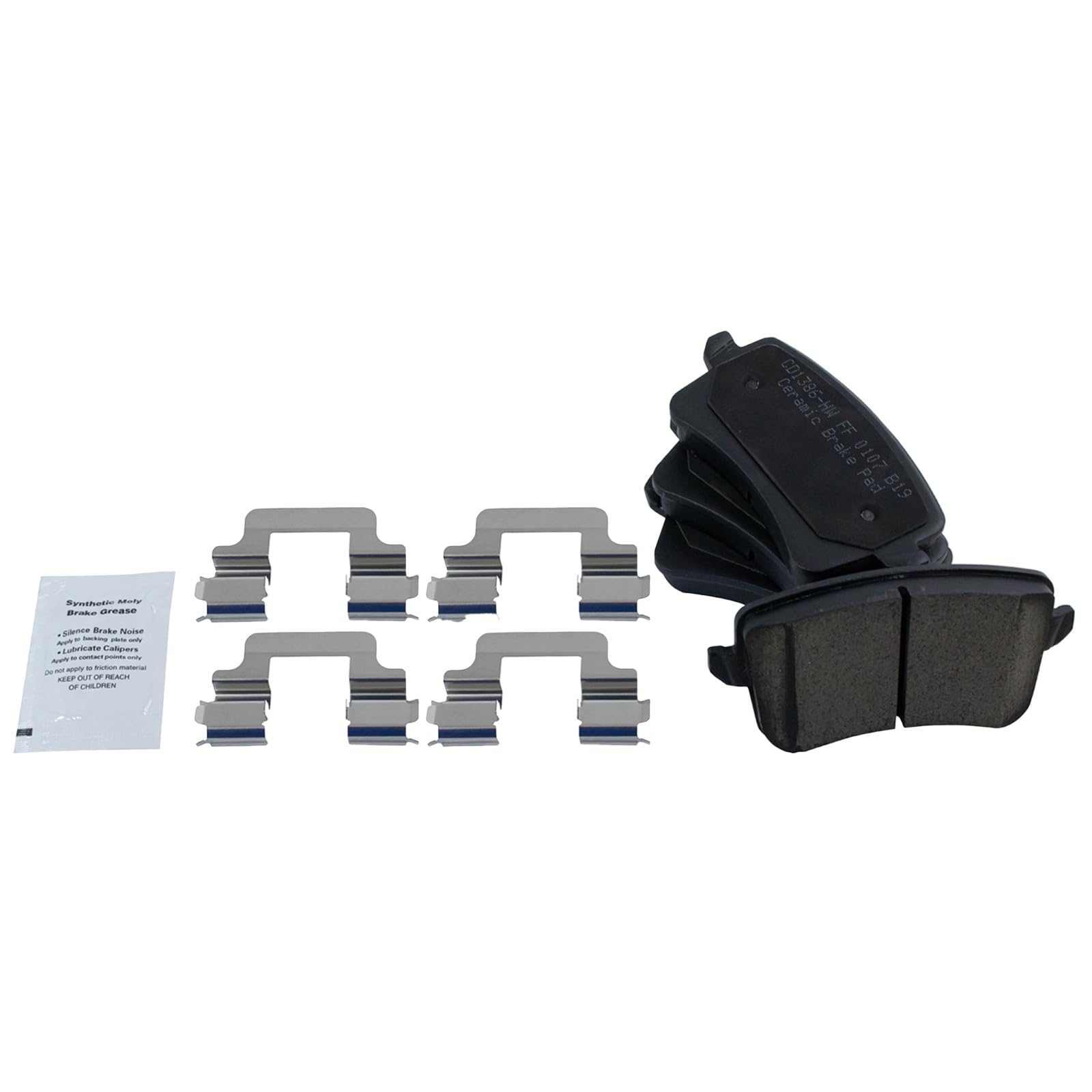 TRQ Rear Brake Pads Ceramic Compatible with 2009-2016 Audi A4 A4 Quattro 2010-2014 A5 2008-2017 A5 Quattro 2013-2016 allroad 200