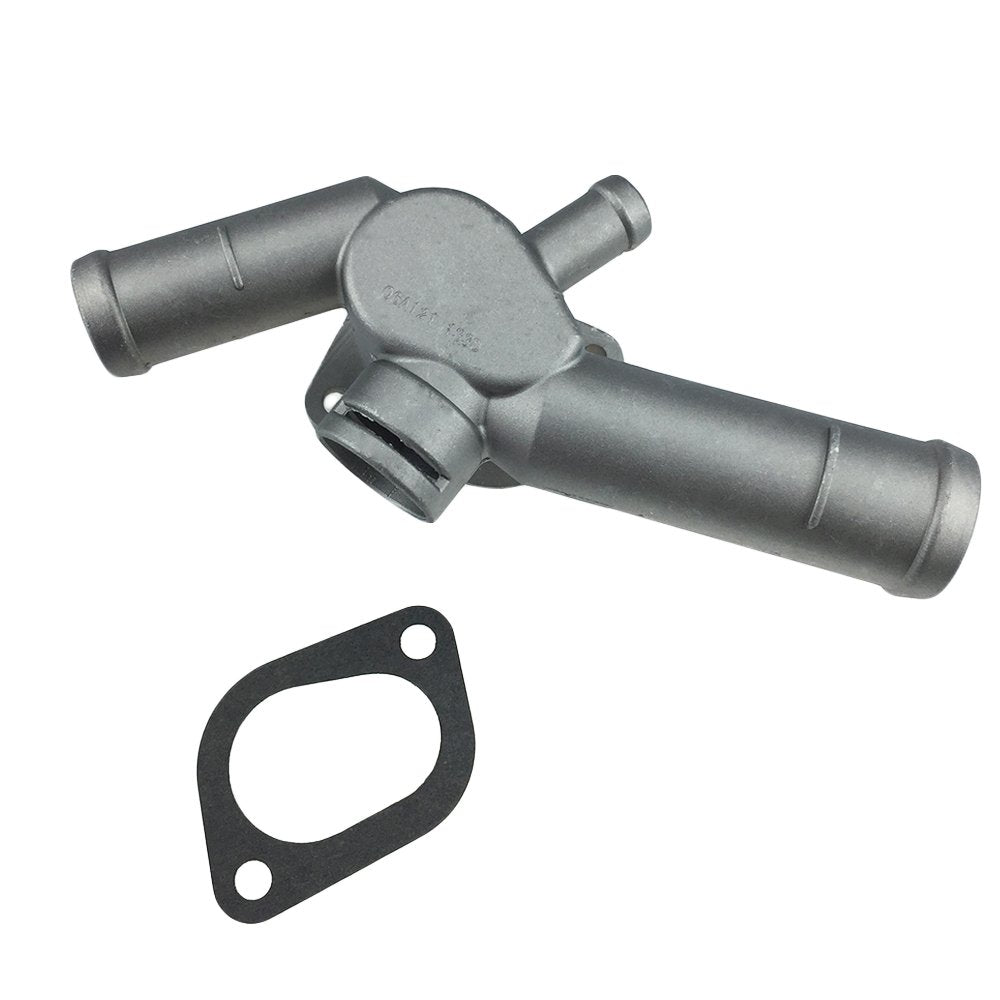 Aluminium Alloy Thermostat Housing Coolant Hose Flange Radiator For Vw Golf Jetta 2.0 L4 99-06 06A121133D